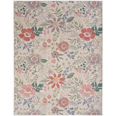 Nourison Washables Farmhouse 9'2" x 12' Indoor Rug In Cream Multi