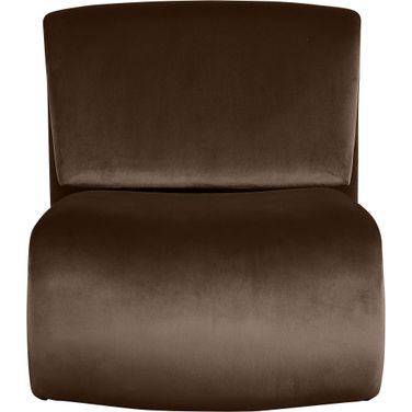 Nouveau Velvet Accent Chair In Brown Velvet