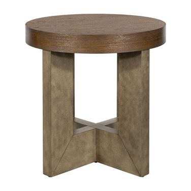 Nova 24 Inch End Table with Faux Metal Finished legs In Gray