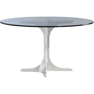 Nova 54 Inch Round Dining Table In Silver