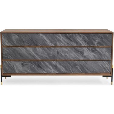 Nova Domus Metcalf Mid-Century Walnut And Grey Dresser