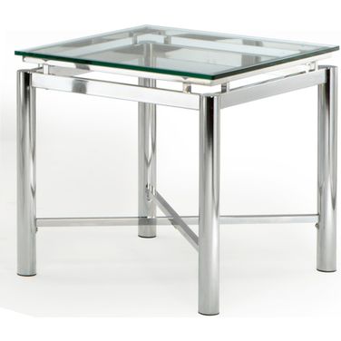 Nova Glass Top Rectangular End Table