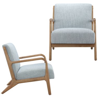 Novak Lounge Chair Set of 2 In Light Blue