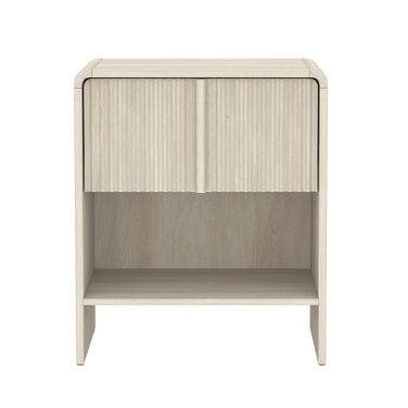 Novara 22 Inch 1-Drawer Nightstand In Whitewashed Oak
