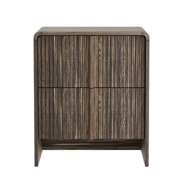 Novara 22 Inch 2-Drawer Nightstand In Jacobean Walnut
