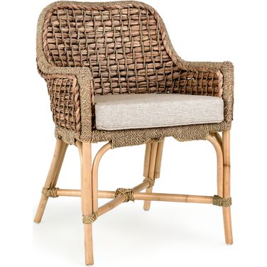 Nuevo Arm Chair In Natural Honey and Cream