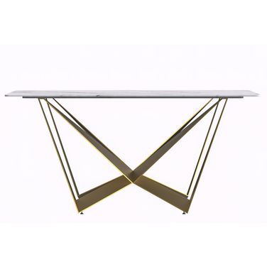 Nuvor 71 Inch Dining Table with Sintered Stone Top In White
