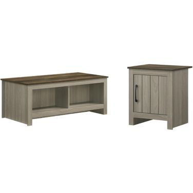 Nyla Occasional Table Set In Gray Oak