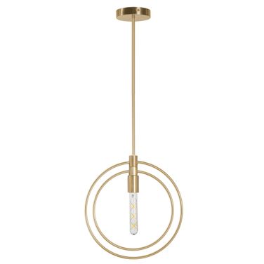 Nyla Single Light Pendant In Gold and Brass