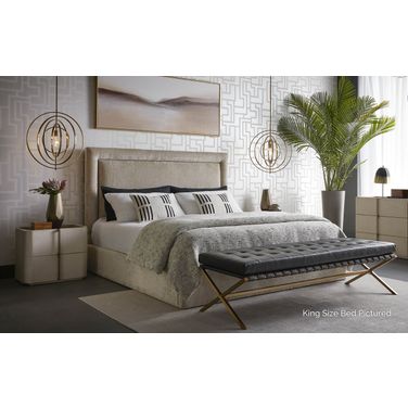Nylah Platform Bedroom Set In Bergen Taupe