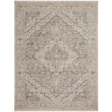 Nyle 12' x 15'9" Vintage Indoor Rug In Ivory and Taupe
