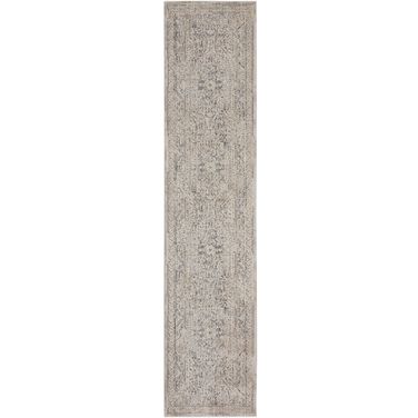 Nyle 2'3" x 10' Indoor Rug In Ivory Grey Blue