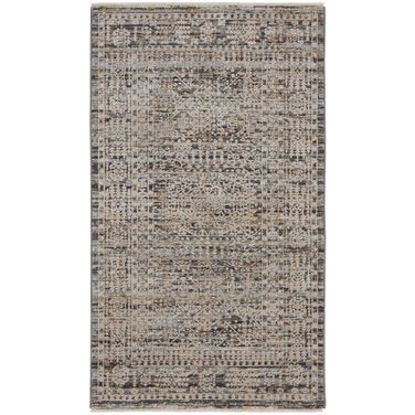 Nyle 2'6" x 4'6" Indoor Rug In Ivory and Slate