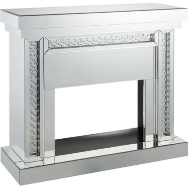 Nysa Mirrored and Faux Crystals 42" Fireplace