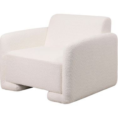 Nyta Modern Accent Chair In White Boucle