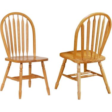 Oak Selections Arrowback Dining Chair Set of 2