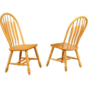 Oak Selections Comfort Back Dining Chair Set of 2
