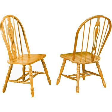 Oak Selections Keyhole Dining Chair Set of 2