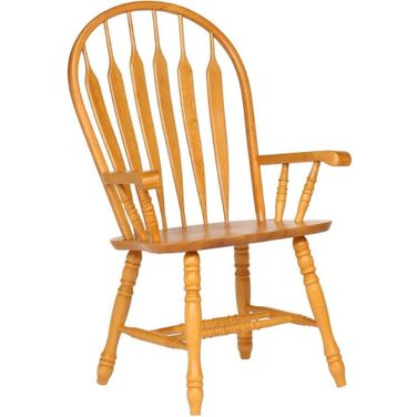 Oak Selections Light Oak Comfort Dining Arm Chair