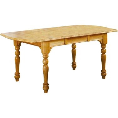 Oak Selections Light Oak Finish Drop Leaf Extendable Dining Table