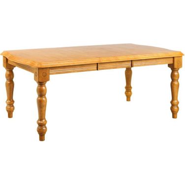 Oak Selections Light Oak Finish Extendable Dining Table