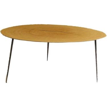 Oakley Grain Oak and Matte Black Powder Legs Low Coffee Table
