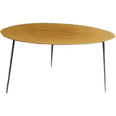 Oakley Grain Oak and Matte Black Powder Legs Tall Coffee Table