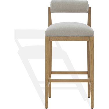 Oaklie Rolled Back Barstool In Taupe and Natural