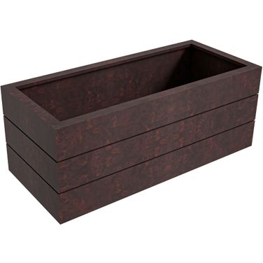 Oasis 35.8 Inch Long Poly Stone Rectangle Planter In Brown