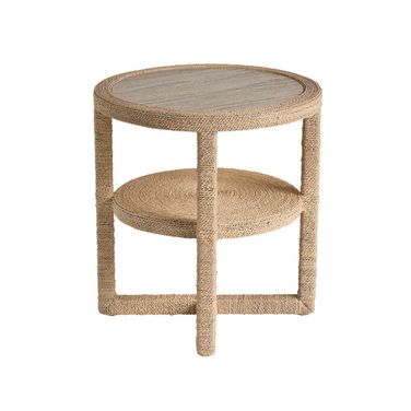 Oasis Abaca Side Table In Natural Tan