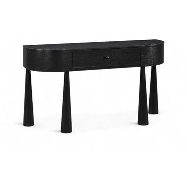 Oasis Acacia Veneer and Solid Wood Console Table In Black
