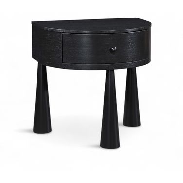 Oasis Acacia Veneer and Solid Wood Night Stand In Black