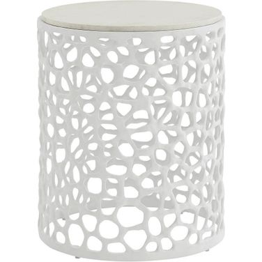 Oasis Coral Side Table In White
