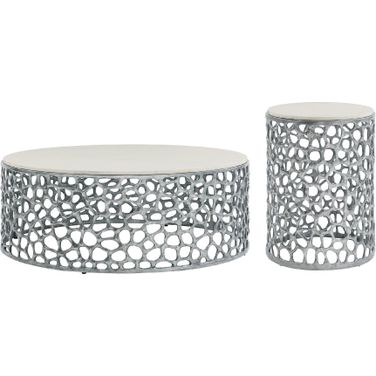 Oasis Occasional Table Set In Gray