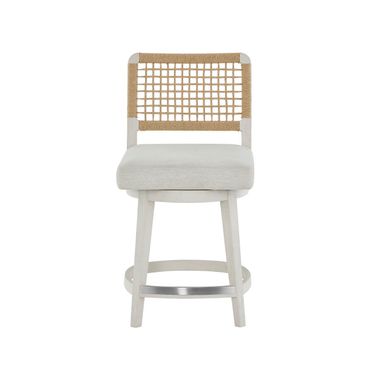 Oasis Swivel Counter Stool In Shoreline White