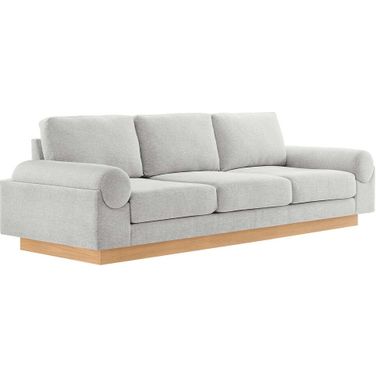 Oasis Upholstered Fabric Sofa In Light Gray