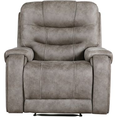 Oberon Reclining Chair In Brown and Gray