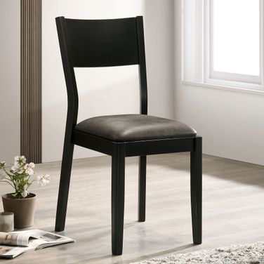 Oberwil Side Chair Set of 2 In Black and Gray