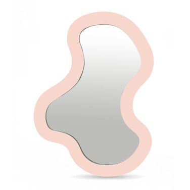 Oblique 38 Inch Iron Frame Mirror In Pink