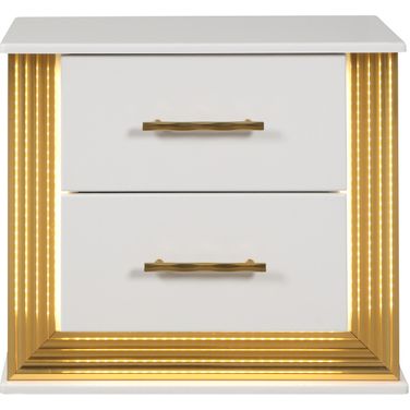 Obsession 2-Drawer Nightstand Made with Wood In White