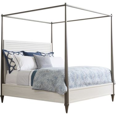 Ocean Breeze Coral Gables Queen Poster Bed In Sand
