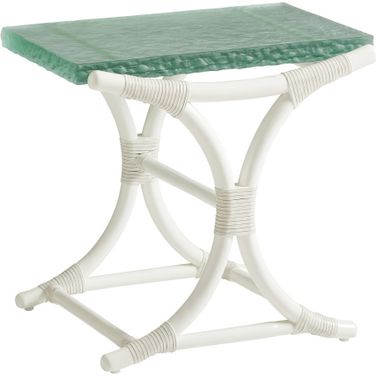 Ocean Breeze Dania Sea Glass End Table In Sand