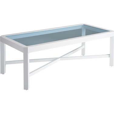 Ocean Breeze Promenade Rectangular Cocktail Table In White