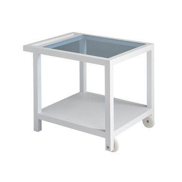 Ocean Breeze Promenade Serving End Table In White