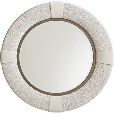 Ocean Breeze Seacroft Round Mirror In Sand