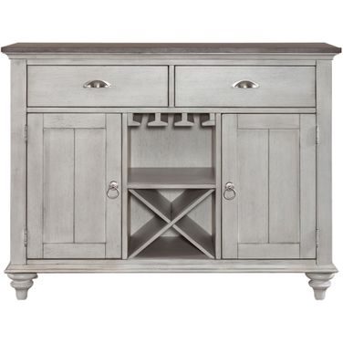 Ocean Isle Buffet In White and Brown