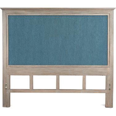 Ocean Isles King Woven Headboard In Blue and Ivory
