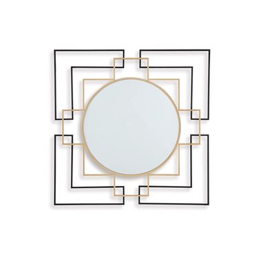 Oceanal Accent Mirror In Black and Gold