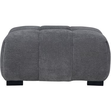 Octavia Upholstered Rectangular Ottoman In Charcoal Grey