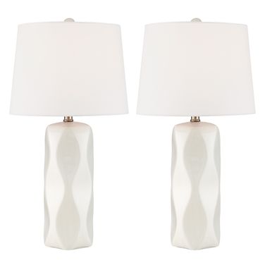 Odelia Table Lamp Set of 2 In White